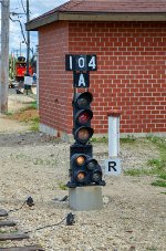 Traffic light, sign - Illinois Railway Museum